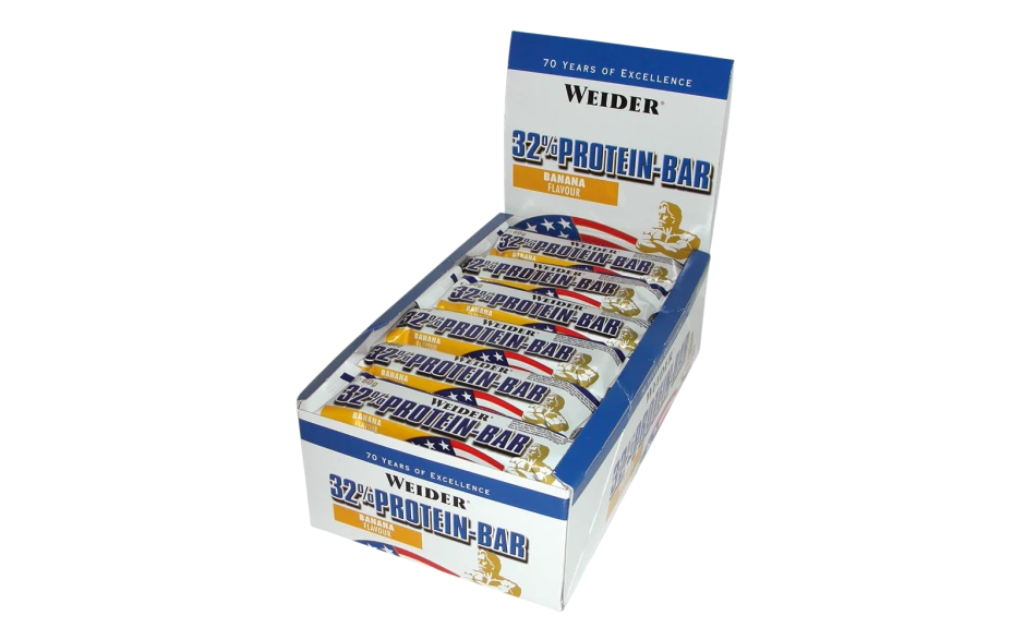Weider 32% Protein Bar - 24x 60g Riegel 2 Weider 32% Protein Bar - 24x 60g Riegel – Bild 2