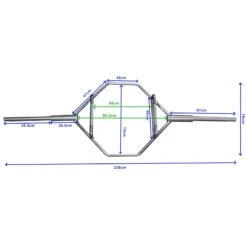 Olympia-Hex/Trap Bar, 40 Kg, 2.38m -Heimfitnessgeschäft SKUBAR HEX TRAP 2.383