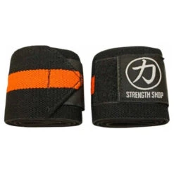 Handgelenkbandagen, Mittelfest, 1 Paar, Schwarz Orange - IPF/BVDK-STANDARD -Heimfitnessgeschäft SKUWRIST WRAPS MEDIUM ORANGE 30 und 602