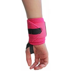 Pinke Handgelenkbandagen, Leicht, 1 Paar -Heimfitnessgeschäft SKUWRIST WRAPS NORMAL PINK 303