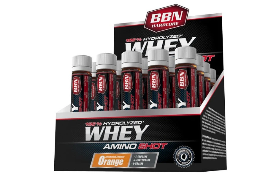 BBN Hardcore Whey Amino Shot 20 Ampullen - Orange 1 BBN Hardcore Whey Amino Shot 20 Ampullen - Orange