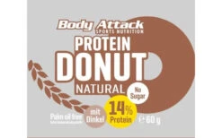 Body Attack Protein Donuts - 15 X 60g -Heimfitnessgeschäft body attack donut natural 1
