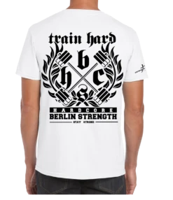 Berlin Strength, Hardcore - White -Heimfitnessgeschäft bs shirt white 1
