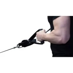 Schlaufen-Kabelgriffe (Paar), Schwarz, Multifunktional -Heimfitnessgeschäft cable handles 3