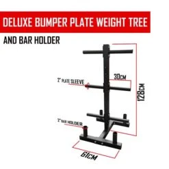 Gewichtsbaum Für Bumper Plates, Inkl. Halterung Für 4 Hanteln -Heimfitnessgeschäft deluxe weight tree diagram