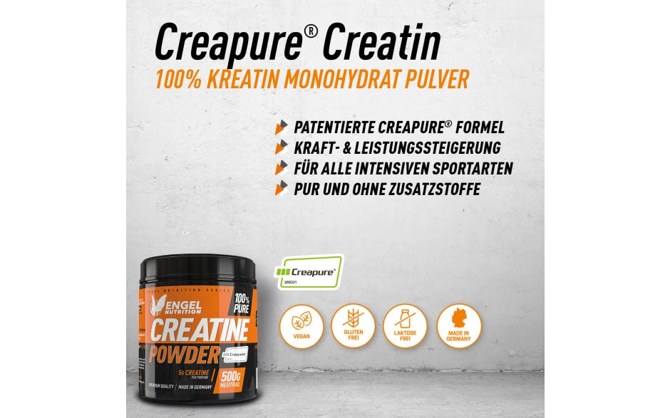 Engel Nutrition 100% Pure Creatine Powder - 500g 2 Engel Nutrition 100% Pure Creatine Powder - 500g – Bild 2