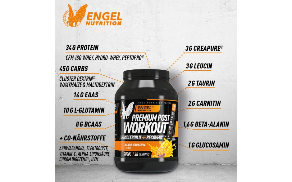 Engel Nutrition Premium Post Workout - 2000g Dose 4 Engel Nutrition Premium Post Workout - 2000g Dose – Bild 4