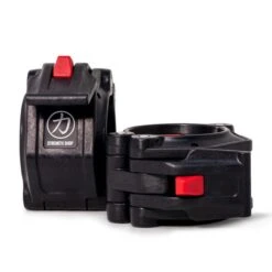 PRO 2 Olympic Flip Lock Hantelverschlüsse Von Lock Jaw, Schwarz -Heimfitnessgeschäft lock jaw black pro 2 pair front 1