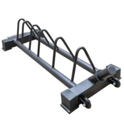 Bumper Hantelscheiben Toast Rack – Horizontale Lagerung, Schwarz -Heimfitnessgeschäft new bumper plate toaster rack wheel side